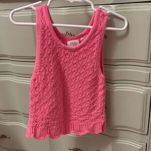 Zara Bright Pink Textured Knit Tank